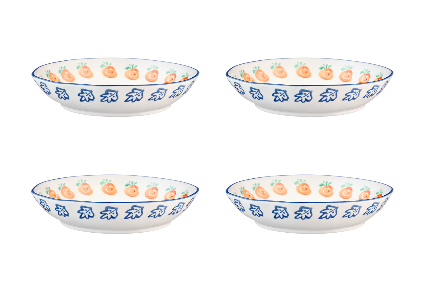 Assiette creuse NAPOLI Ø21,5cm - 4 pièces - Agrume