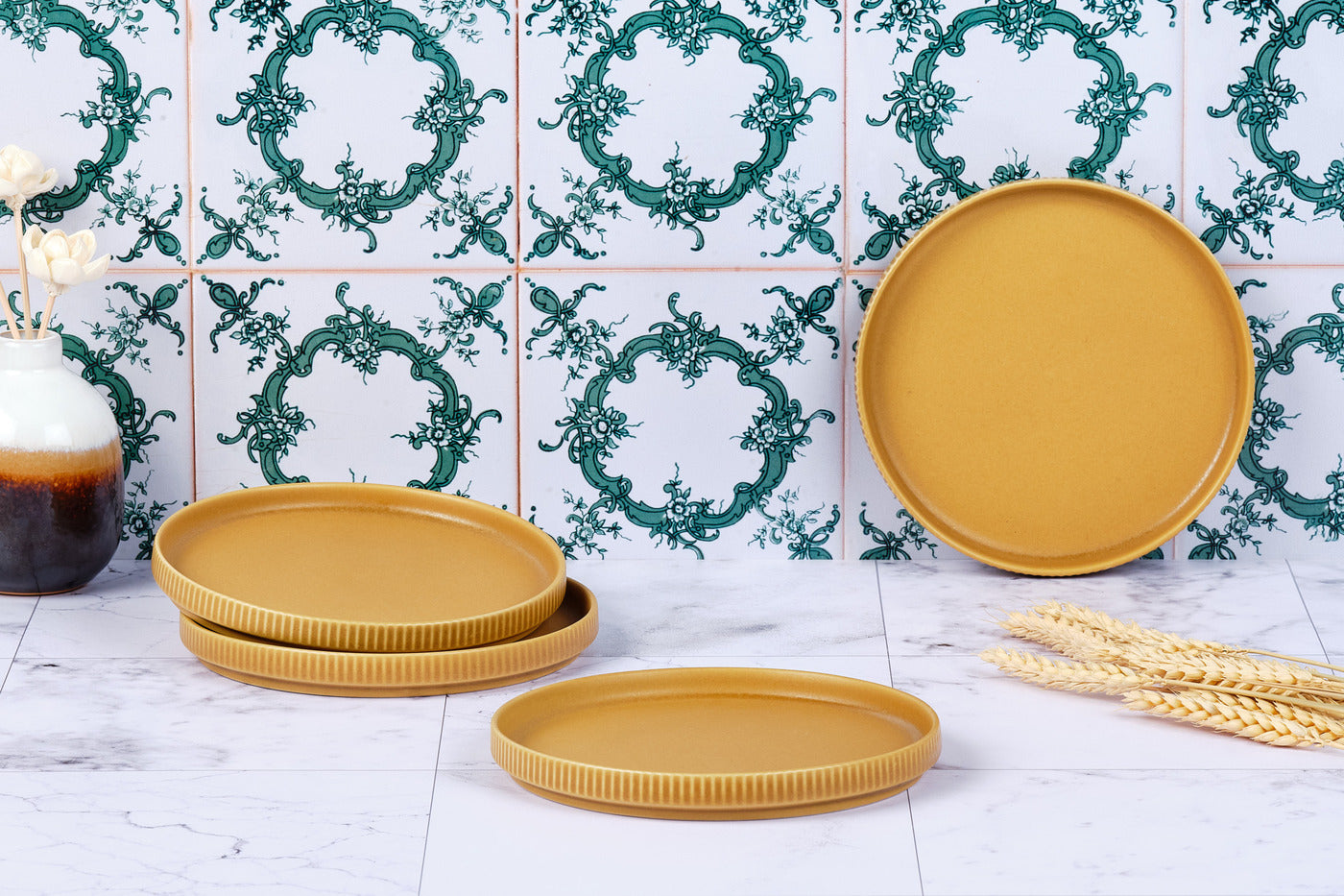 Assiette SCANDI Ø16,5cm - 4 pièces - Ocre