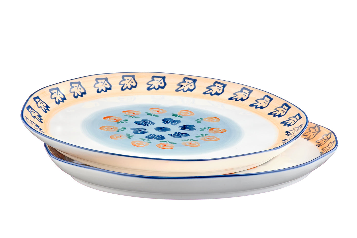 Plateau de service NAPOLI Ø30cm - 2 pièces - Agrume