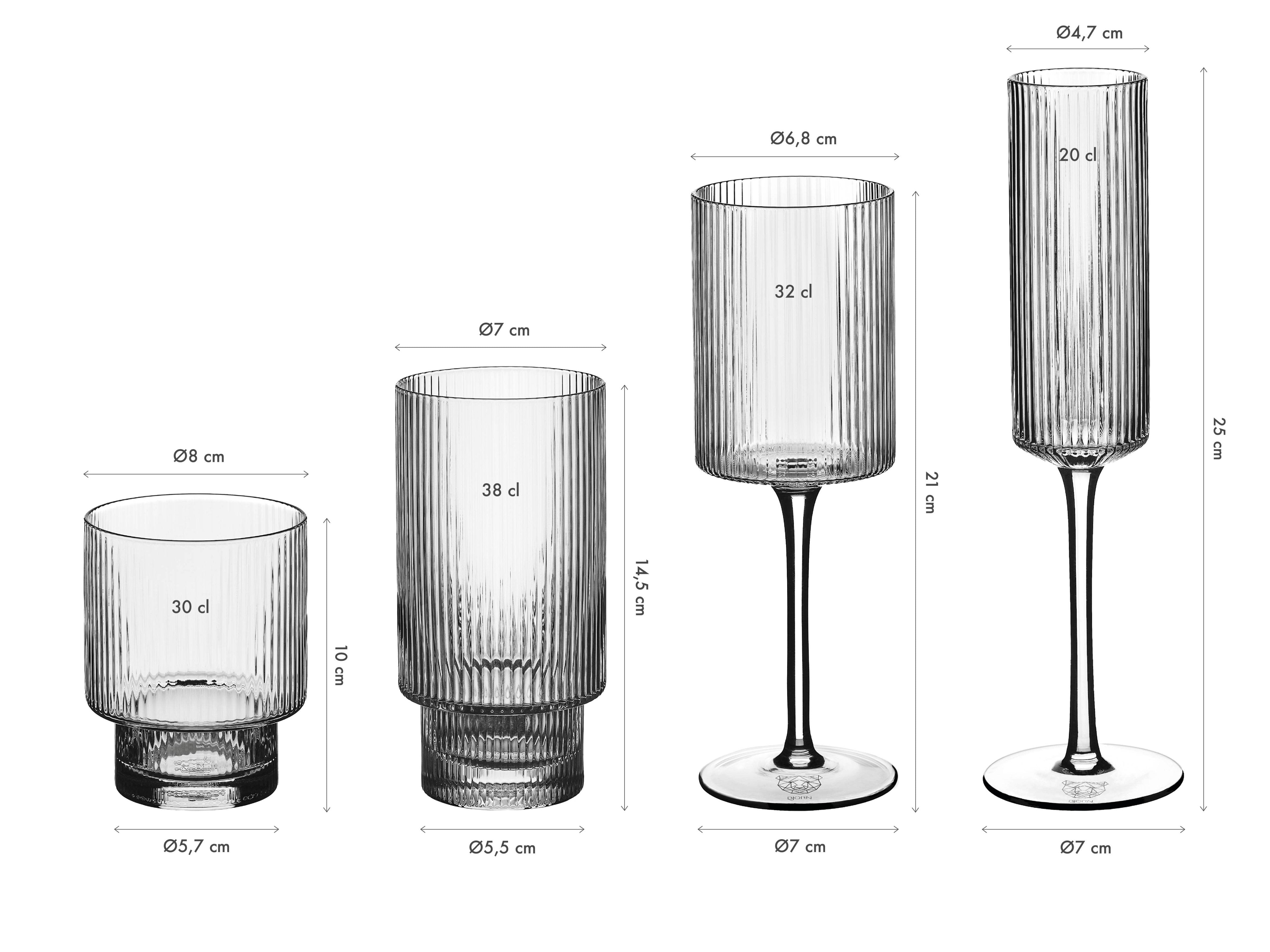 Set de verres complet LINJE - 24 pièces