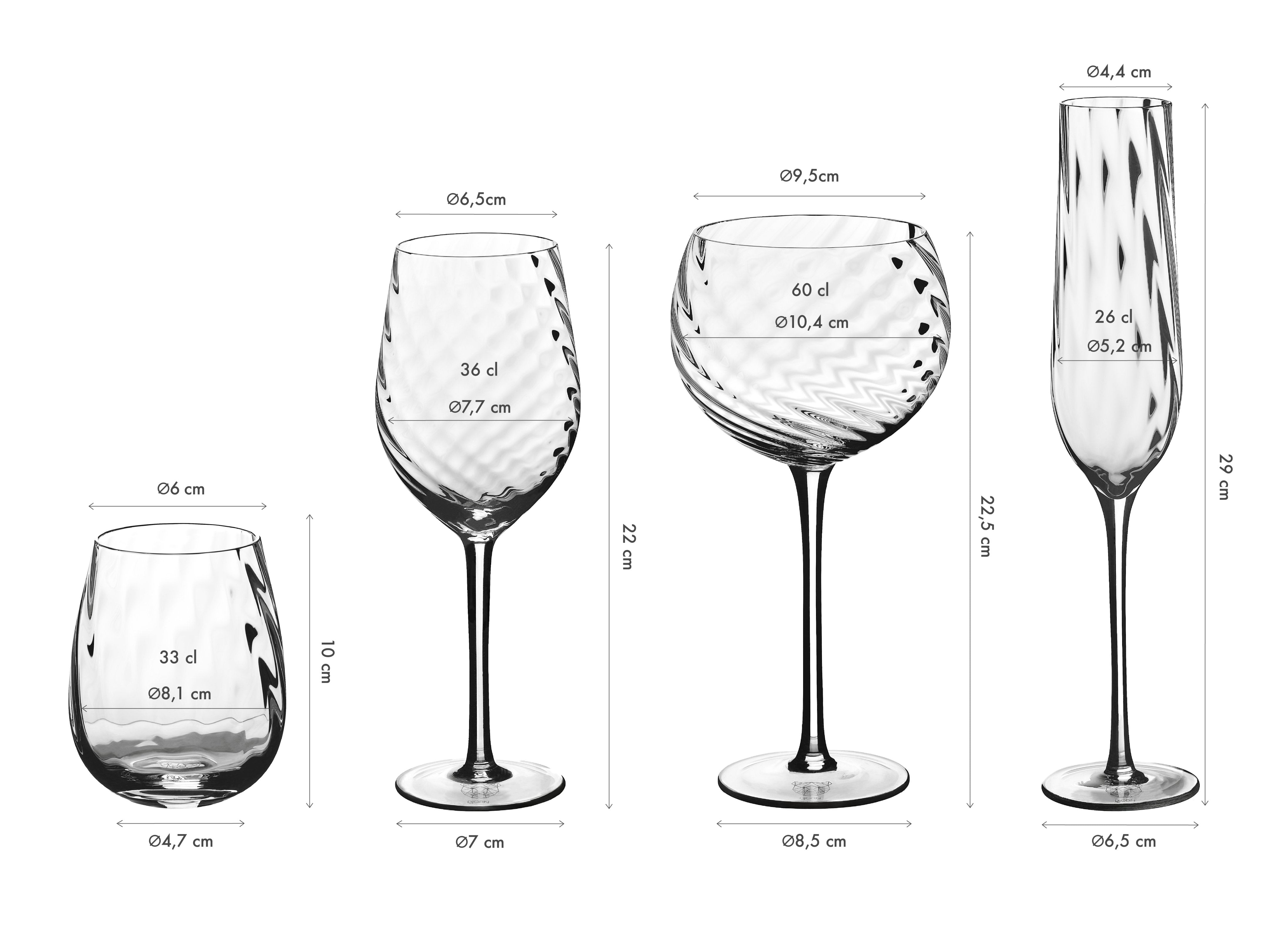 Set de verres complet STEN - 24 pièces