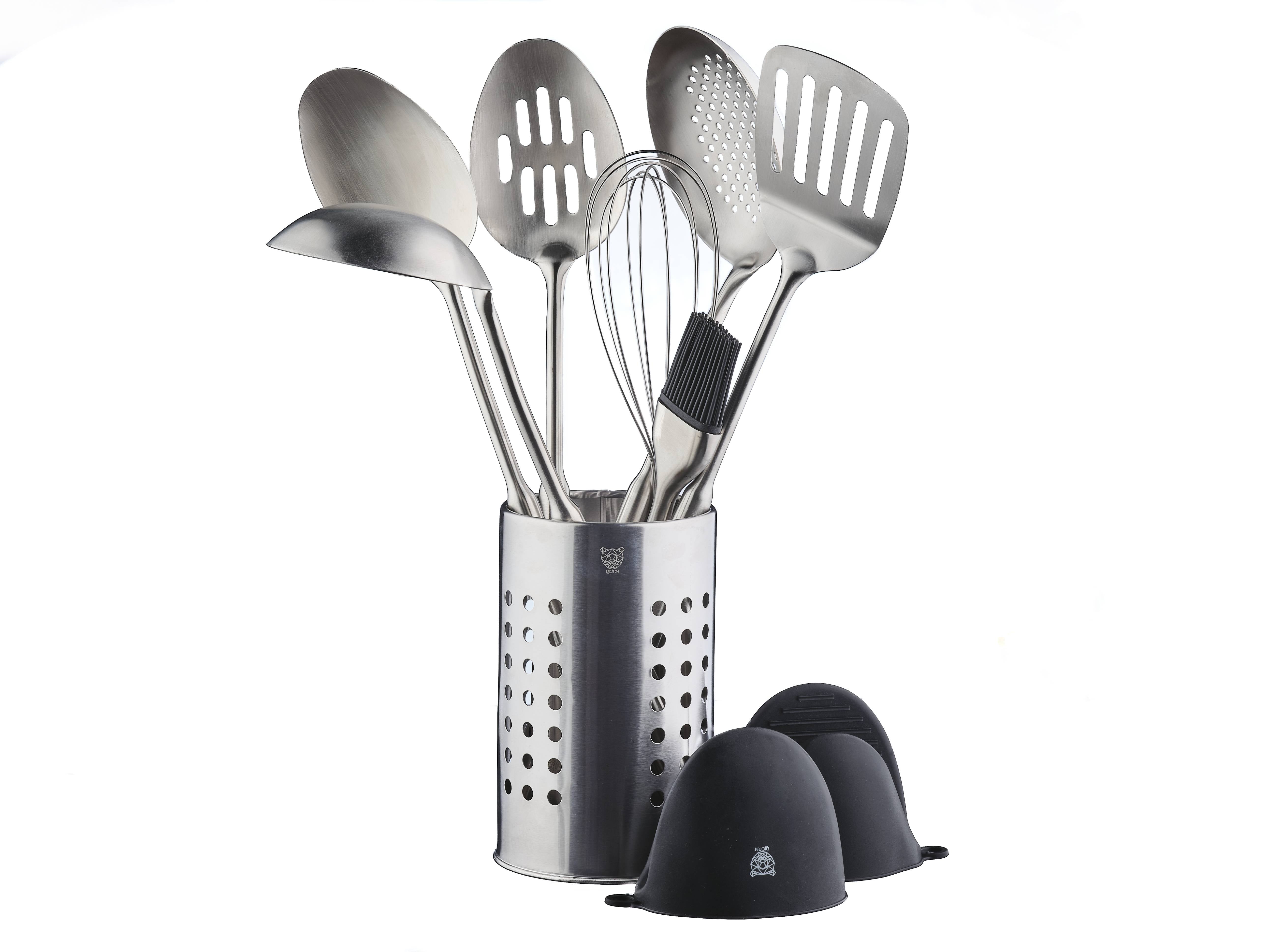 Set d'ustensiles de cuisine en acier inoxydable STAL - 10 pièces