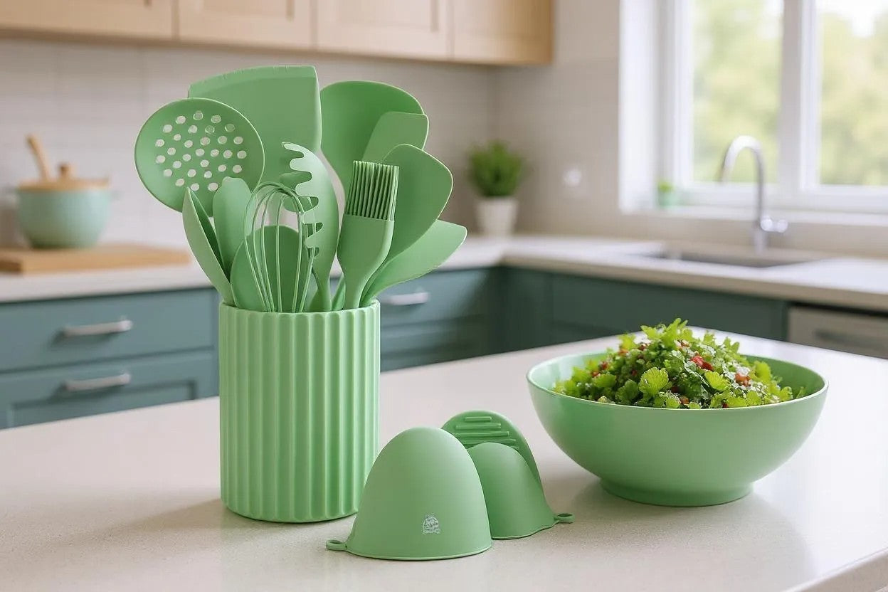 Set d'ustensiles de cuisine en silicone IVAR - 15 pièces