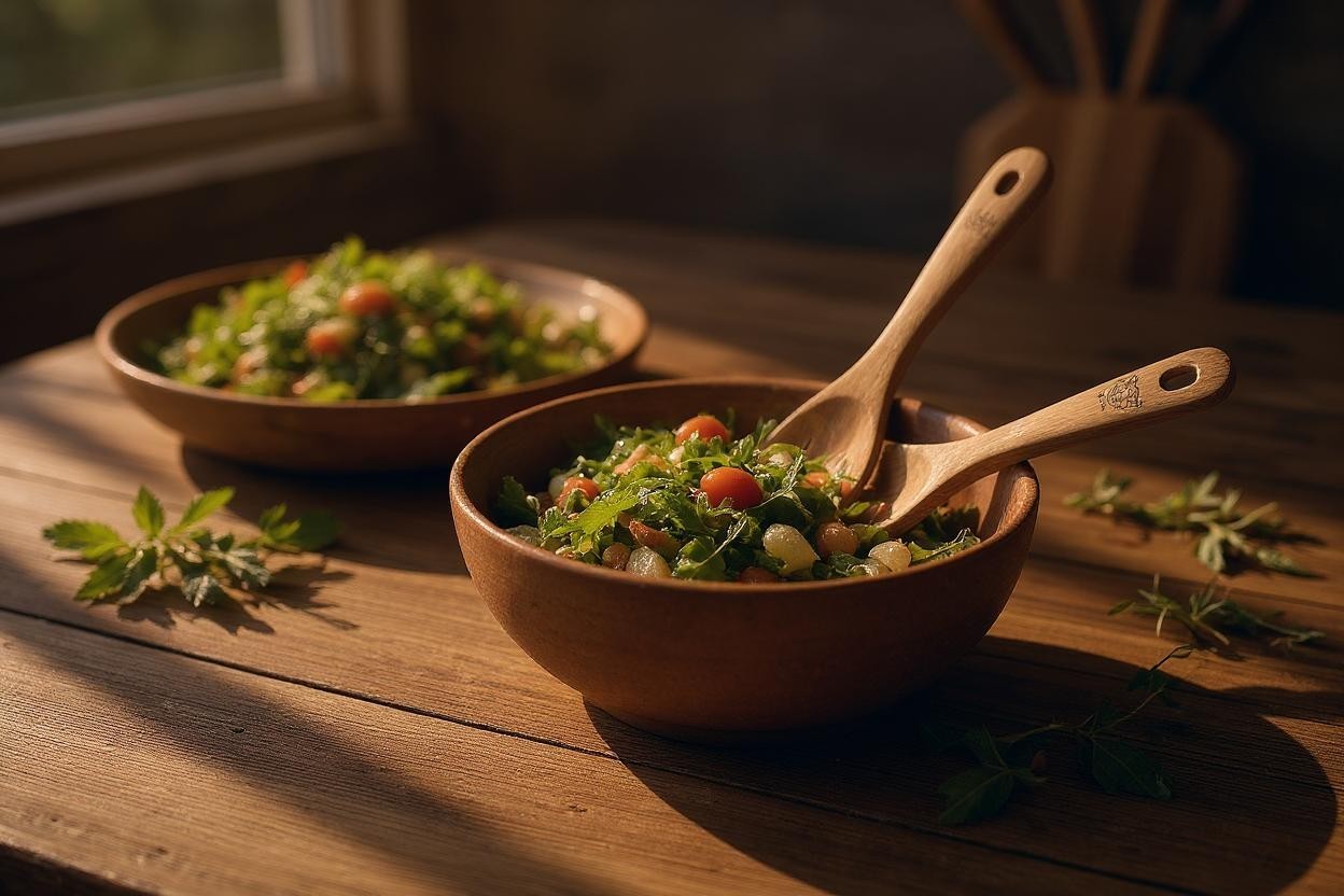 Couverts à salade en bois d'acacia SKOV