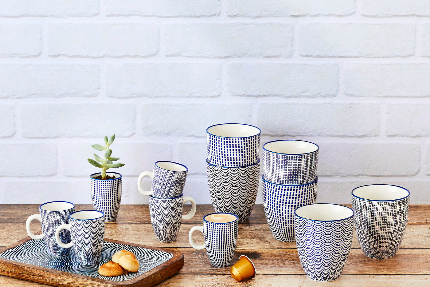 Tasse PATTERN 9cl - 6 pièces - Dark blue