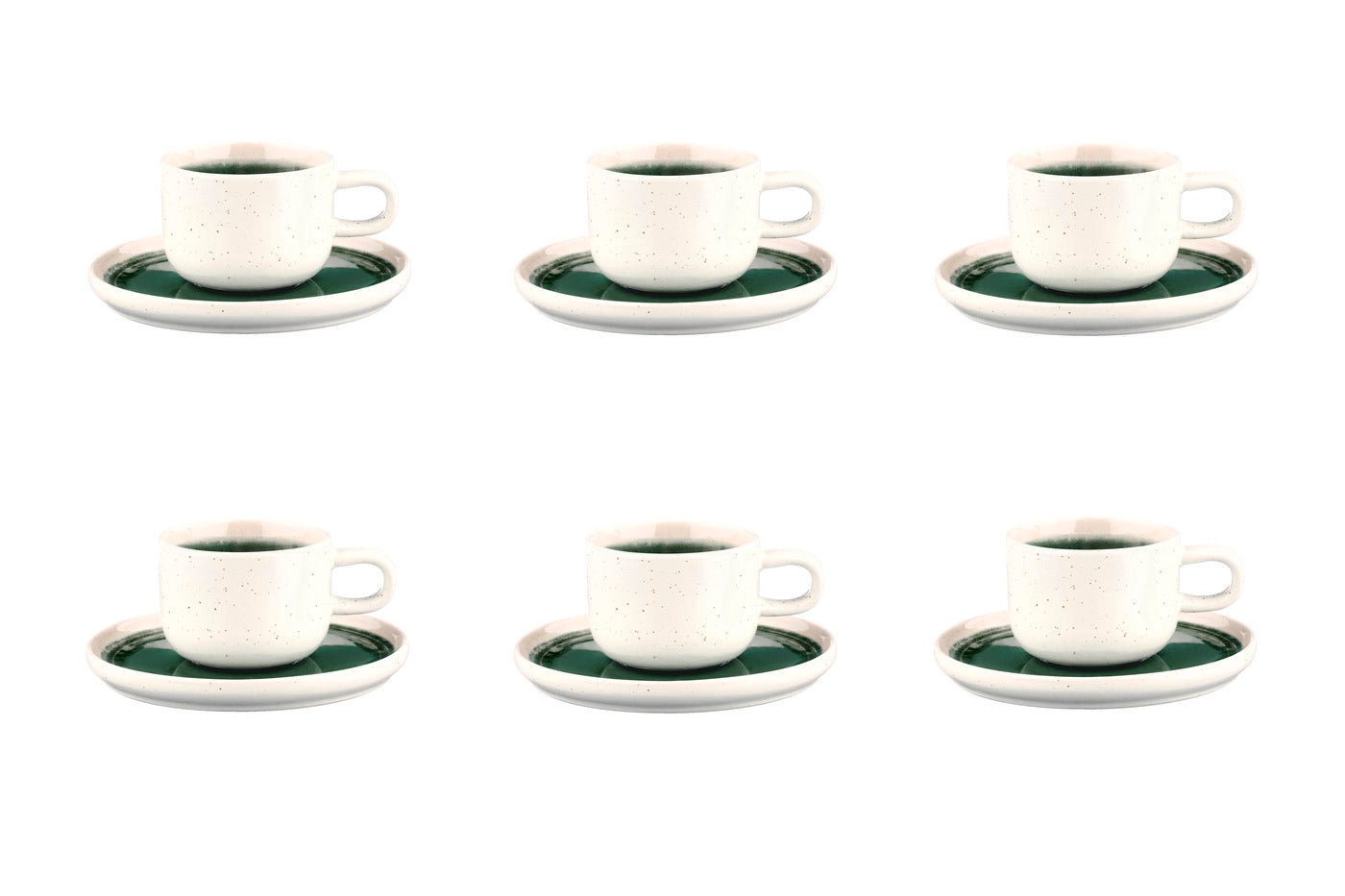 Coffee cup 20cl and saucer OXYGEN - 12 pieces - Verdigris