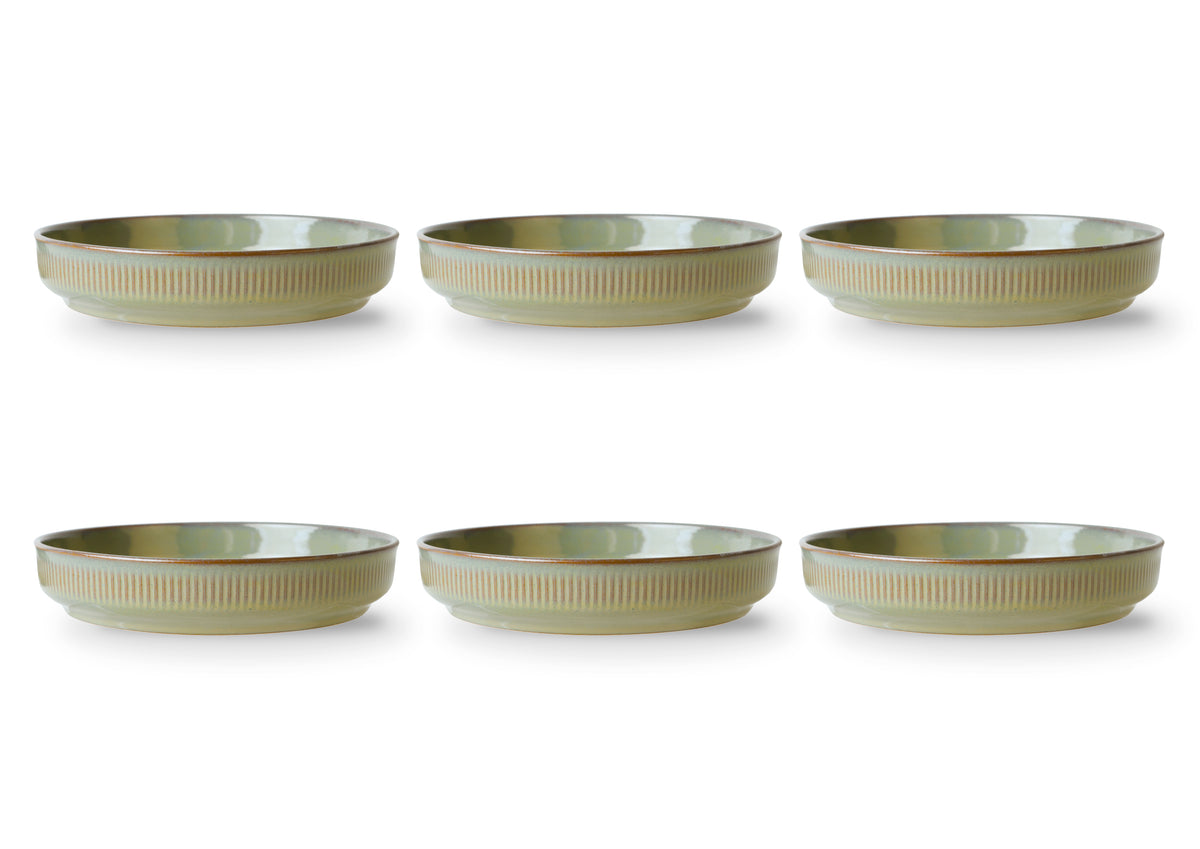 Tiefer Teller Ø22,5cm - 6-teilig - Kollektion REED - Wald