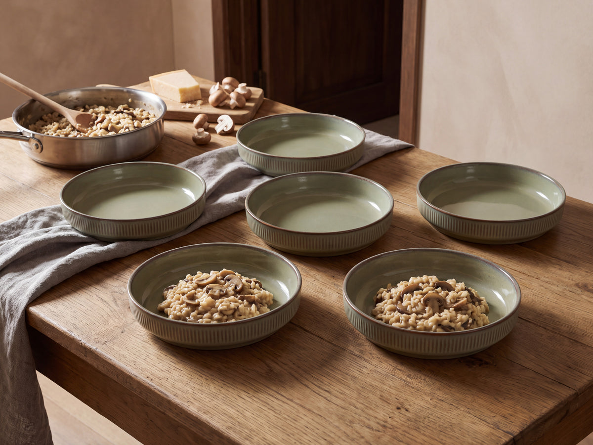 Assiette creuse Ø22,5cm - 6 pièces - collection REED - Forest