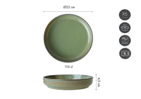 Assiette creuse Ø22,5cm - 6 pièces - collection REED - Forest