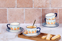 Tasse NAPOLI 20cl et soucoupe Ø15cm - 8 pièces - Agrume