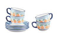 Tasse NAPOLI 20cl et soucoupe Ø15cm - 8 pièces - Agrume