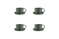 Tasse SCANDI 15cl et soucoupe Ø12cm - 8 pièces - Olive