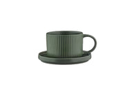 Tasse SCANDI 15cl et soucoupe Ø12cm - 8 pièces - Olive
