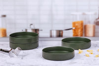 Assiette creuse SCANDI Ø21,5cm - 4 pièces - Olive