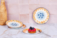 Assiette NAPOLI Ø20cm - 4 pièces - Agrume