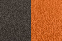 Sous-verre rond réversible - 6 pièces - Cuir recyclé orange et chocolat