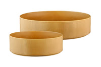 Saladier SCANDI Ø21,5cm et Ø27,5cm - 2 pièces - Ocre