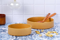 Saladier SCANDI Ø21,5cm et Ø27,5cm - 2 pièces - Ocre