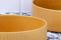 Saladier SCANDI Ø21,5cm et Ø27,5cm - 2 pièces - Ocre
