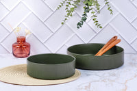 Saladier SCANDI Ø21,5cm et Ø27,5cm - 2 pièces - Olive