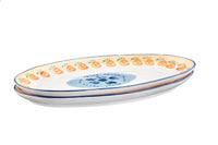 Plateau de service NAPOLI 36,5 x 22cm - 2 pièces - Agrume