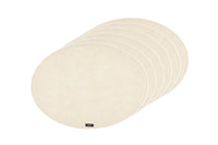 Set de table ovale - 6 pièces - Feutre recyclé beige