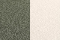 Set de table rectangulaire réversible - 6 pièces - Cuir recyclé blanc crème et vert de gris