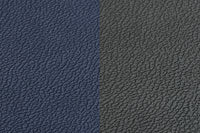 Set de table curve réversible - 6 pièces - Cuir recyclé bleu nuit et gris anthracite