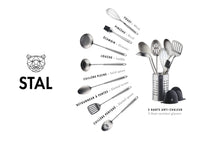 Set d'ustensiles de cuisine en acier inoxydable STAL - 10 pièces