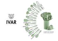 Set d'ustensiles de cuisine en silicone IVAR - 15 pièces