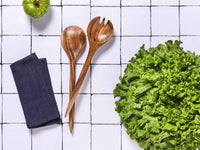 Couverts à salade en bois d'acacia ROLF