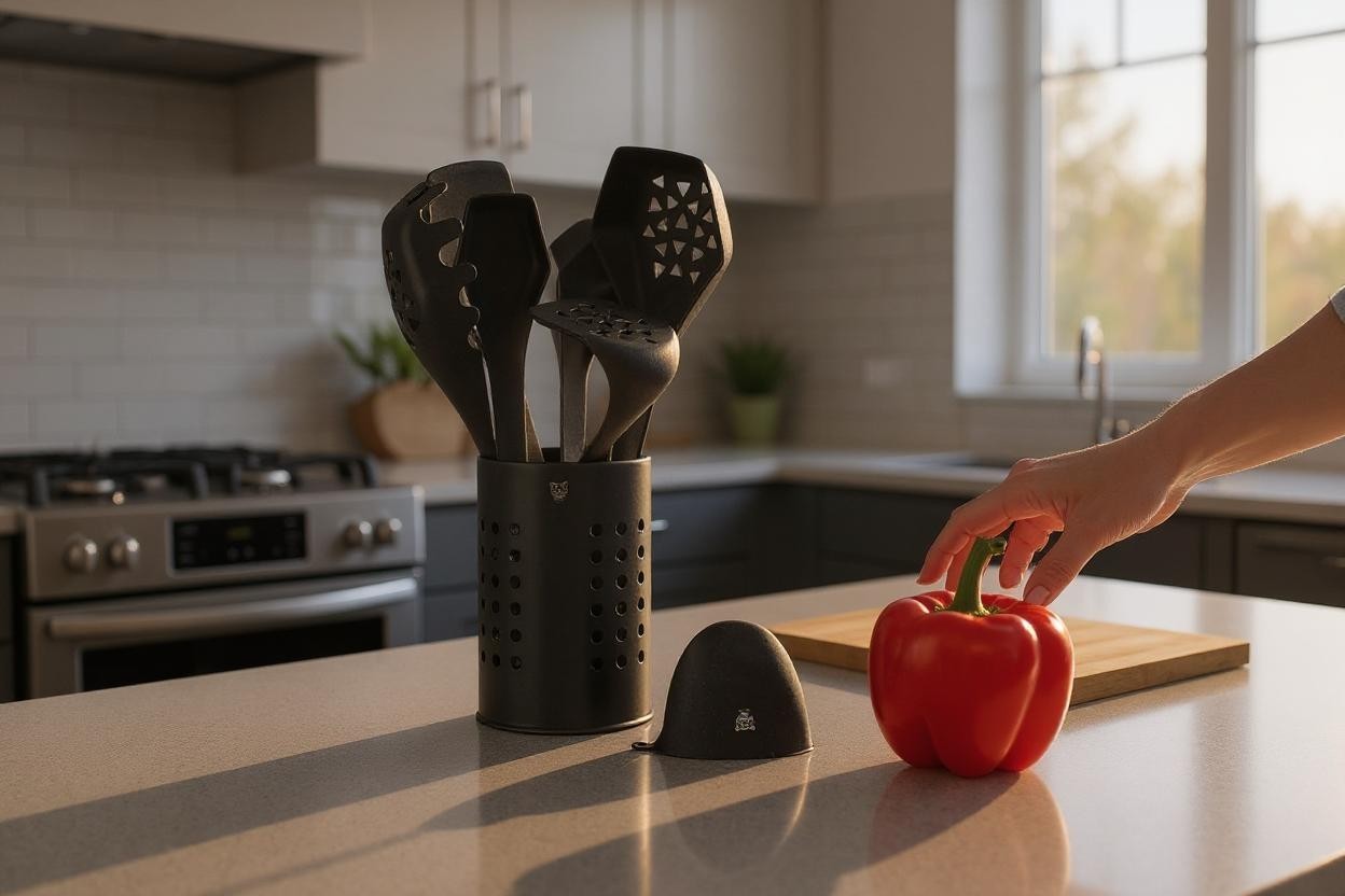 Set d'ustensiles de cuisine en thermoplastique JESPER - 9 pièces