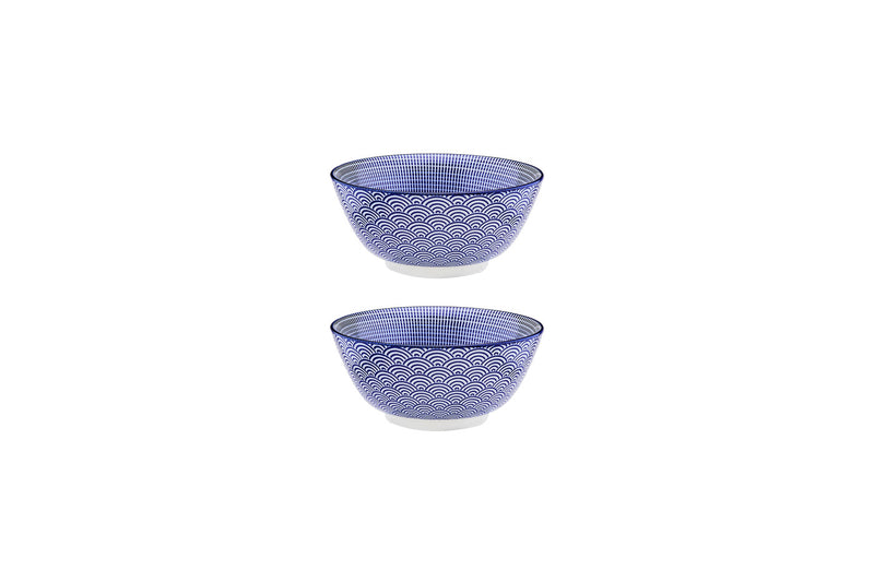 Bol PATTERN Ø15cm - 2 pièces - Dark blue