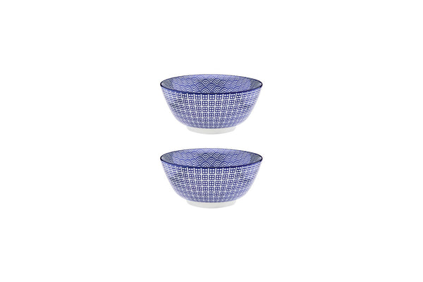 Bol PATTERN Ø15cm - 2 pièces - Dark blue