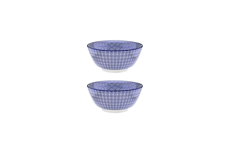 Bol PATTERN Ø15cm - 2 pièces - Dark blue