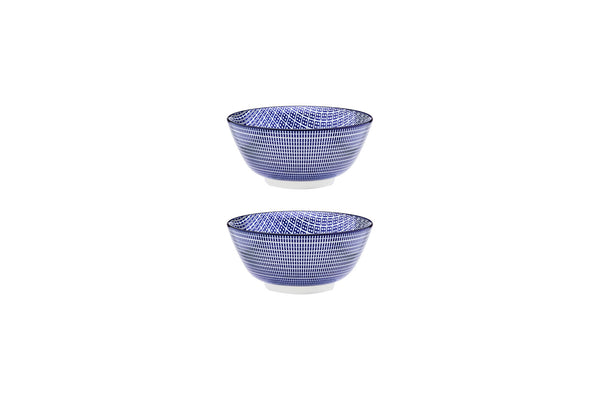Bol PATTERN Ø15cm - 2 pièces - Dark blue
