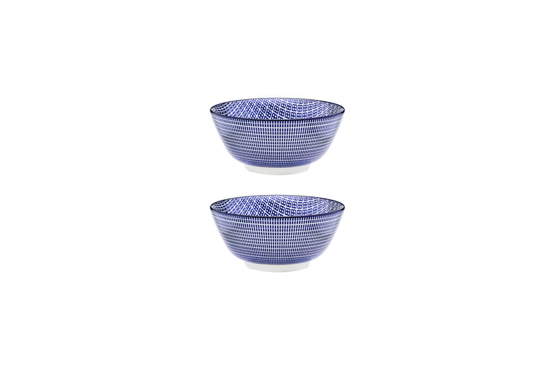 Bol PATTERN Ø15cm - 2 pièces - Dark blue