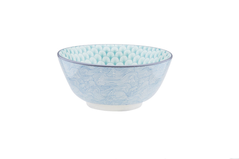 Bol PATTERN Ø15cm - 2 pièces - Bleu / vert