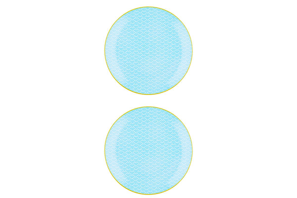 Assiette PATTERN Ø26cm - 2 pièces - Bleu clair