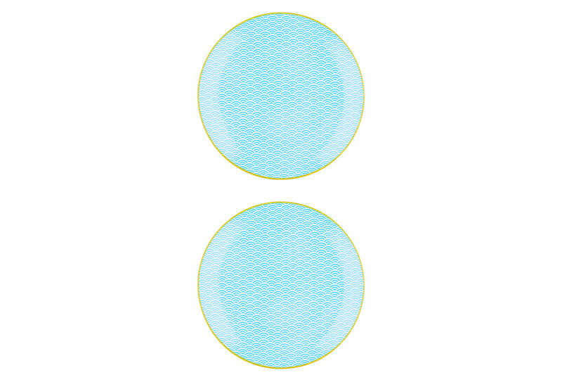 Assiette PATTERN Ø26cm - 2 pièces - Bleu clair