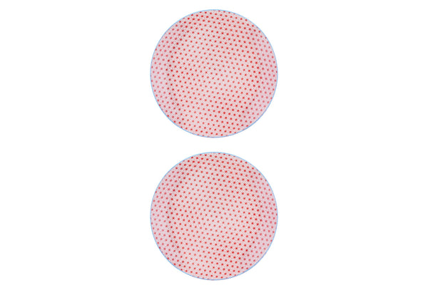 Assiette PATTERN Ø26cm - 2 pièces - Rouge