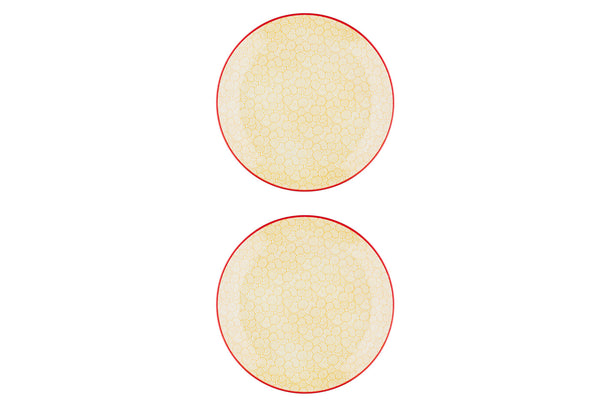 Assiette PATTERN Ø26cm - 2 pièces - Jaune