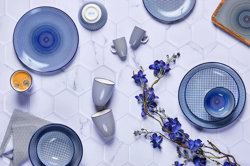 Assiette PATTERN Ø26cm - 2 pièces - Dark blue