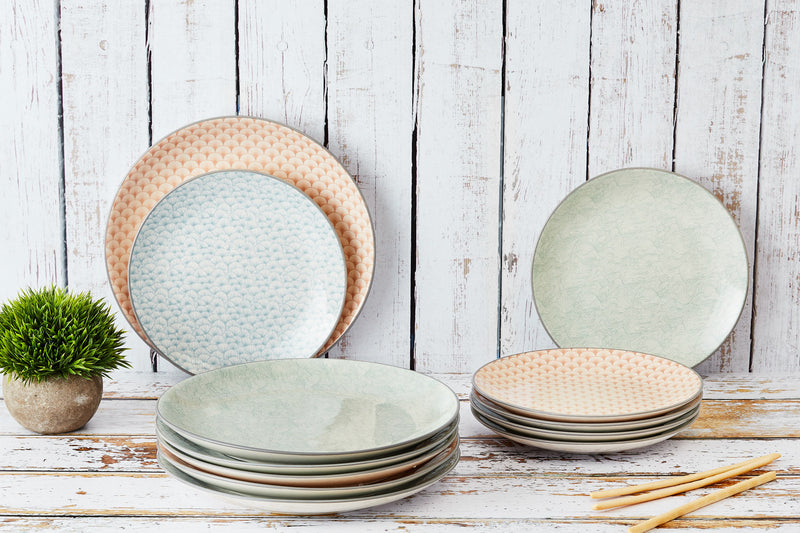 Assiette PATTERN Ø26cm - 2 pièces - Vert