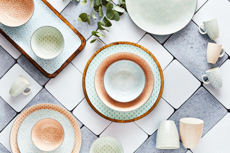 Assiette PATTERN Ø26cm - 2 pièces - Vert