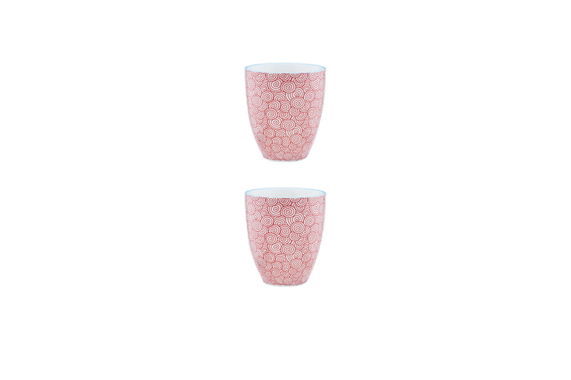 Mug PATTERN 30cl - 2 pièces - Rouge