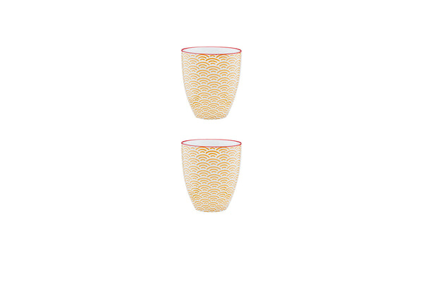 Mug PATTERN 30cl - 2 pièces - jaune