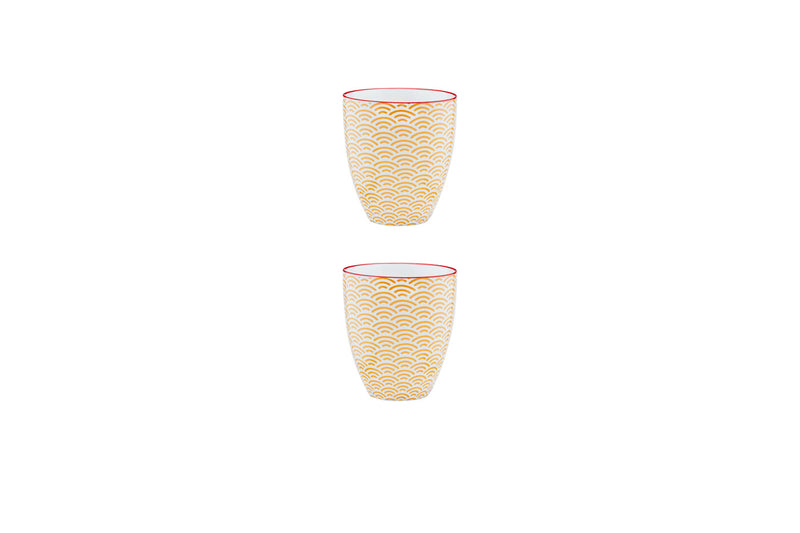 Mug PATTERN 30cl - 2 pièces - jaune