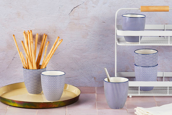 Mug PATTERN 30cl - 2 pièces - Dark blue