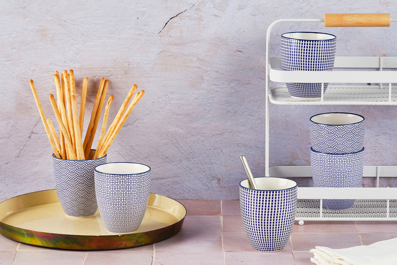 Mug PATTERN 30cl - 2 pièces - Dark blue